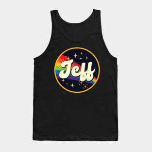 Jeff // Rainbow In Space Vintage Style Tank Top